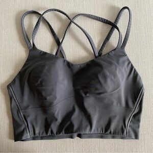 LULULEMON Like A Cloud Long Line Light Support Bra B/C cup Asphalt Gray Size 4